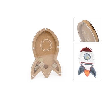 CUADRO HUCHA COHETE 15.7X25X1.6CM MDF
