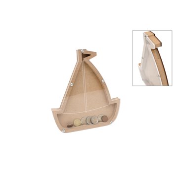 CUADRO HUCHA VELERO 22.6X25X1.6CM MDF