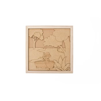 CUADRO C/CRISTAL 33.5X33.5X1.6CM