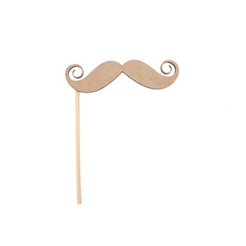 SET 6 BIGOTES MASCARA 17X5X0.3CM DM