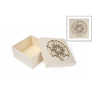 CAJA C/COPO NIEVE+PLACA 16X16X8CM