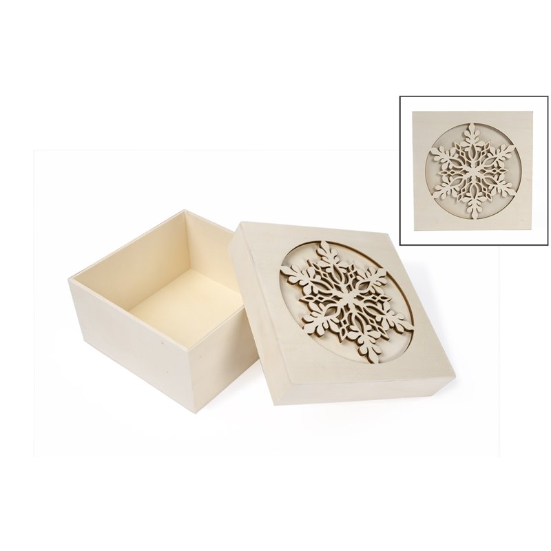 CAJA C/COPO NIEVE+PLACA 16X16X8CM