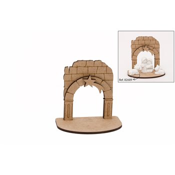 SET 2 CABANAS P/NACIMIENTO 7X8.8X0.3CM DM