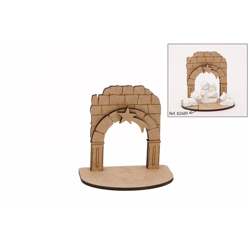 SET 2 CABANAS P/NACIMIENTO 7X8.8X0.3CM DM