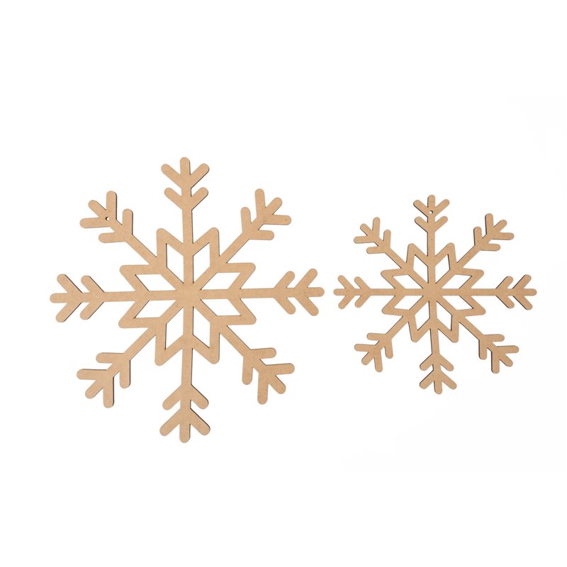 SET 2 COPOS DE NIEVE 25-35X0.3CM DM