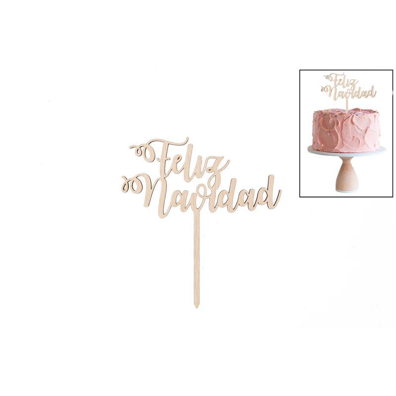 SET 4 ESPETOS FELIZ NAVIDAD 16.8X17.7X0.3CM CHOPO