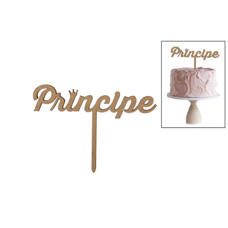 SET 4 TOPPERS PRINCIPE 20X12.2X0.3CM DM