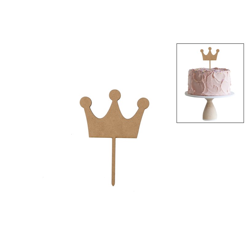 SET 4 TOPPERS COROA PRINCIPE 10X14X0.3CM DM