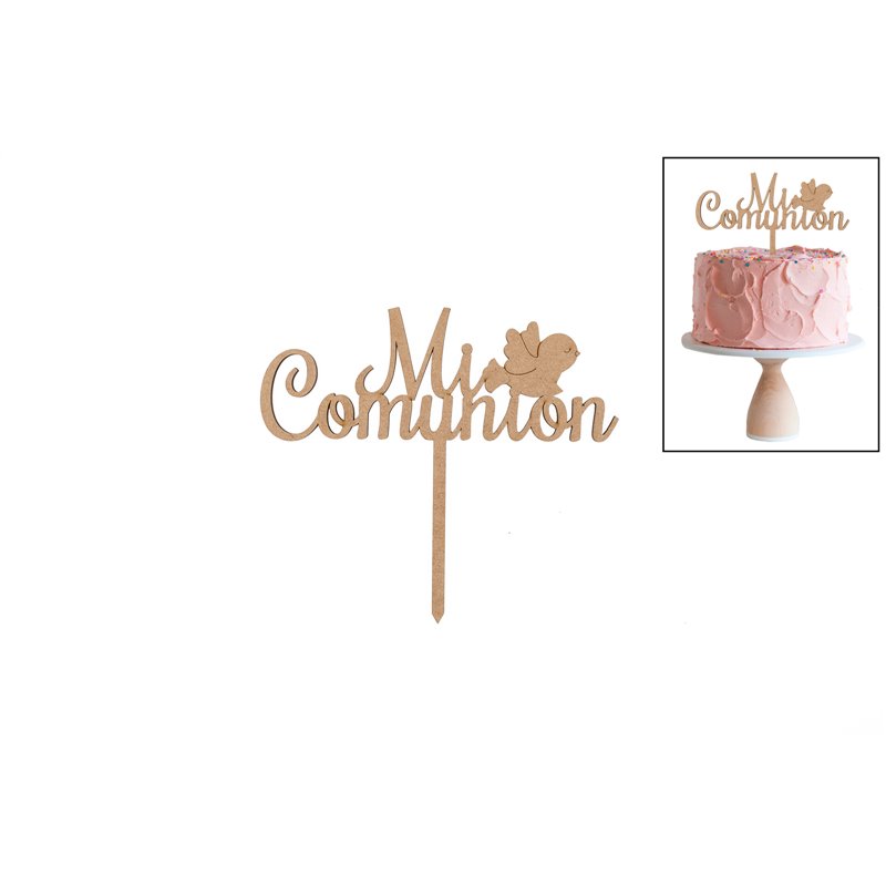 SET 4 TOPPERS MI COMUNION 17X15.1X0.3CM DM