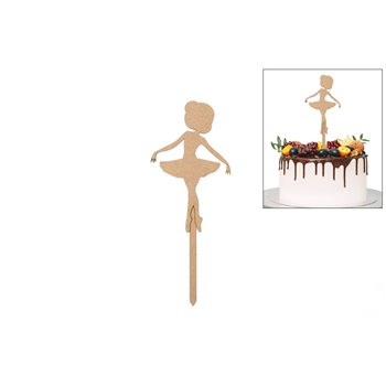SET 4 TOPPERS BAILARINA 9X23.5X0.3CM MDF
