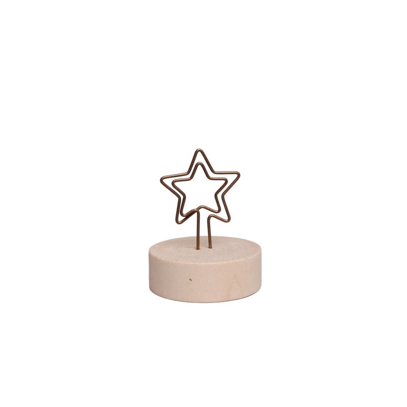 MARCA LUGAR 4.3X5.5CM ESTRELA C/BASE MADEIRA