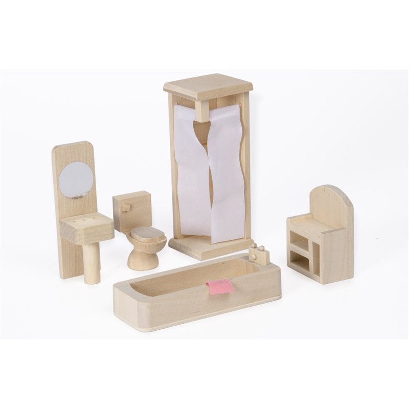 SET 5 PCS MADEIRA CASA DE BANHO