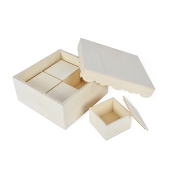 CAJA 17X17X8.4CM C/4CX 7X7X5CM