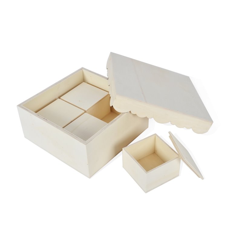 CAJA 17X17X8.4CM C/4CX 7X7X5CM