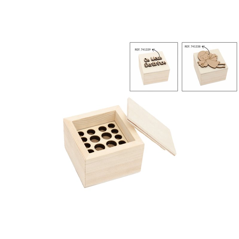 SET 6 CAJAS P/DIENTES C/TAPA 6X6X4.5CM