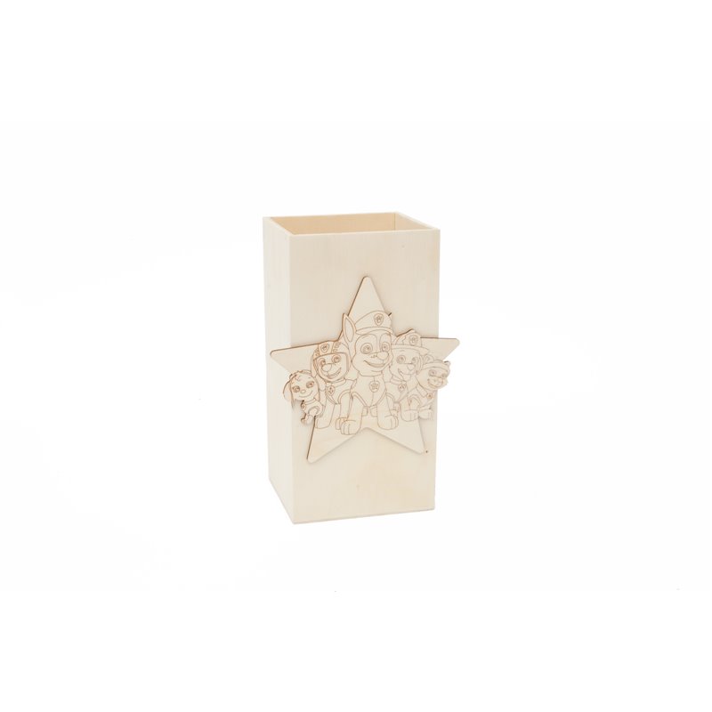 CAJA 12X11X23CM C/ APLICACAO PERRO 15X0.3CM CHOUPO