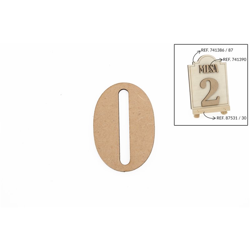 SET 12 NUMEROS 0 5.2X0.3CM DM