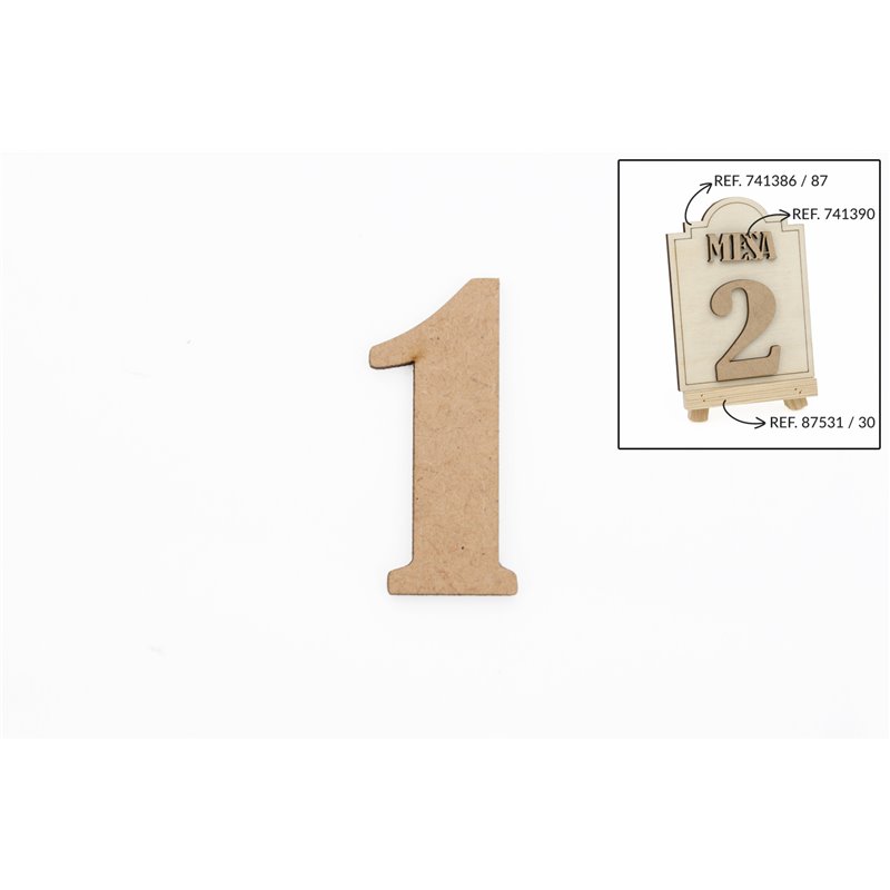 SET 12 NUMEROS 1 5.2X0.3CM DM