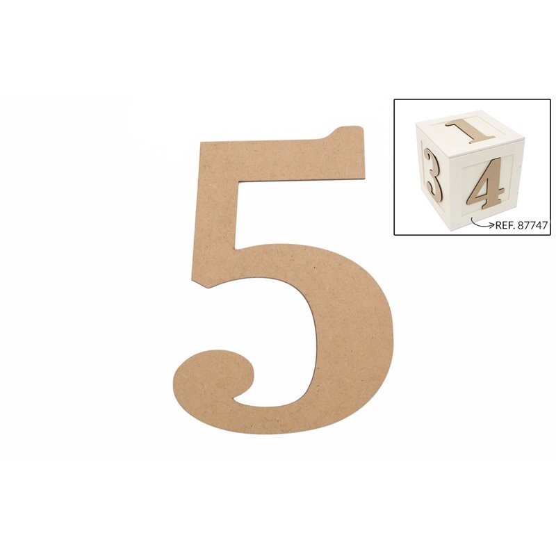 SET 6 NUMEROS 5 13.7X0.3CM DM