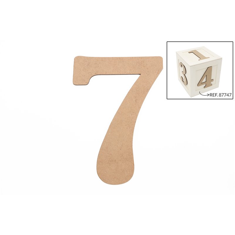 SET 6 NUMEROS 7 13.7X0.3CM DM