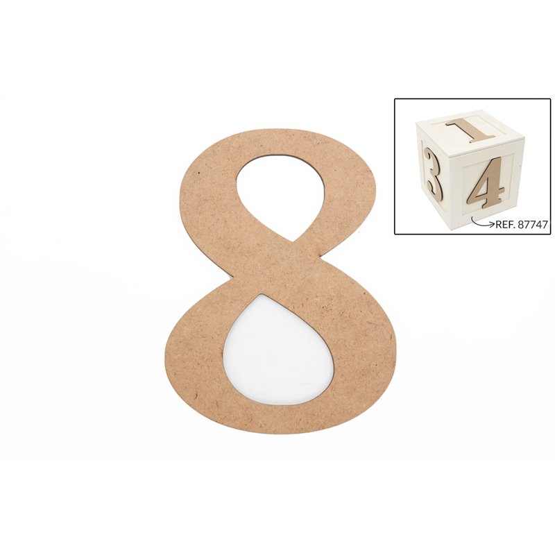 SET 6 NUMEROS 8 13.7X0.3CM DM