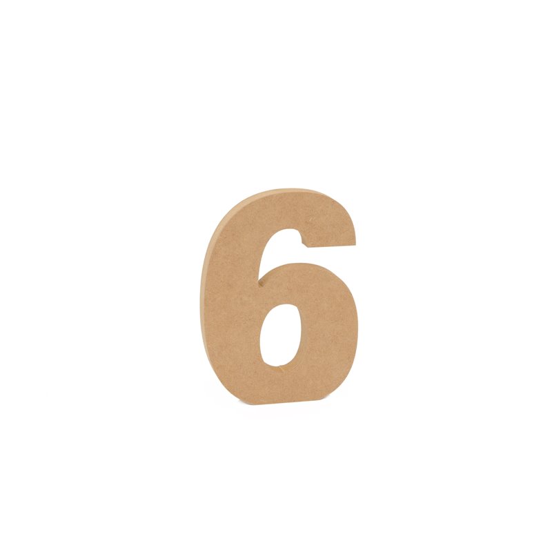 SET 3 NUMEROS 6 15X1.6CM DM