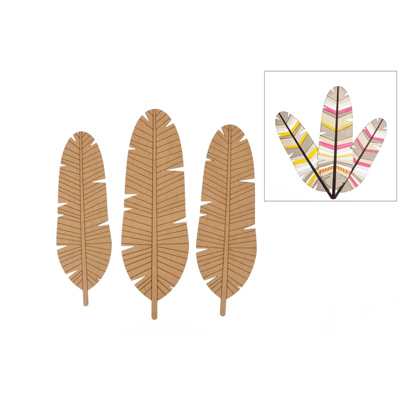 SET 3 PLUMAS 50, 55, 60X0.3CM DM