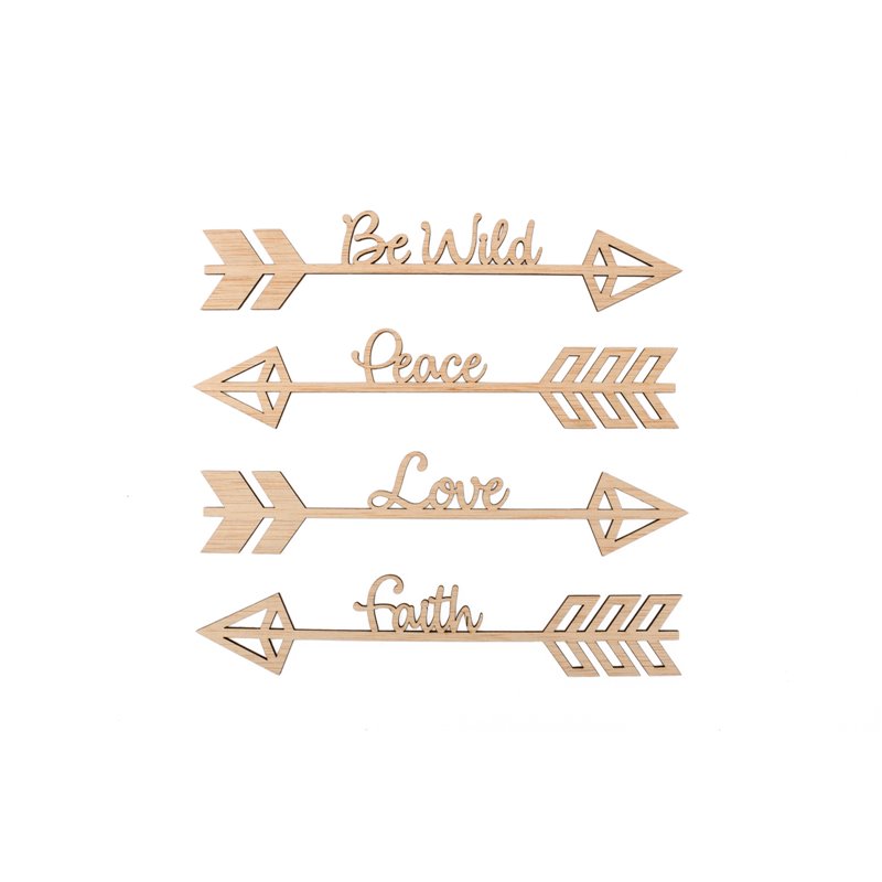 SET 4 FLECHAS 30X6.4X0.3CM CHOPO