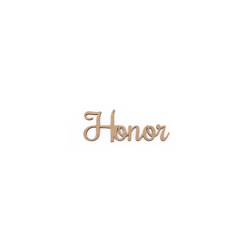 SET 12 PALABRAS HONOR 7.6X3X0.3CM MDF
