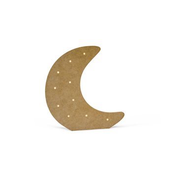 SET 2 LUNAS C/LEDS C/SUPORTE 28.2X30X1.2CM DM