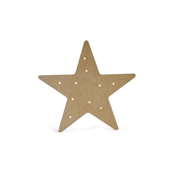 SET 2 ESTRELLAS C/LEDS C/SUPORTE 32.4X30X1.2CM DM