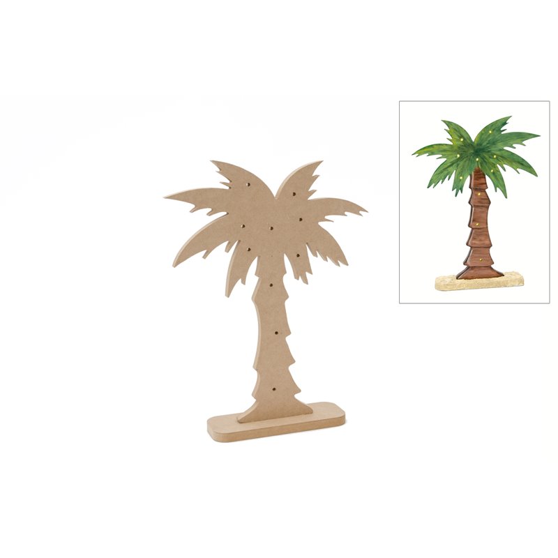 PALMEIRA C/LED 27.8X36.2X1.2CM DM C/BASE