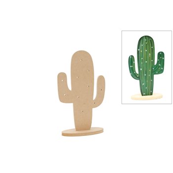 CACTUS C/LED 21.3X36.2X1.2CM DM C/BASE