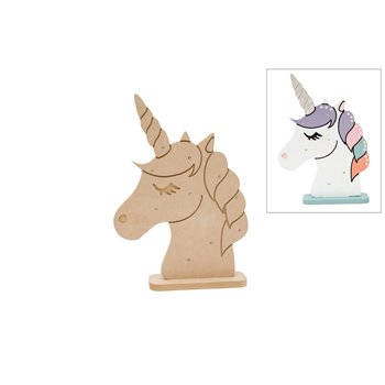UNICORNIO C/LED 25.8X36.2X1.2CM DM C/BASE