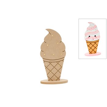 HELADO C/LED 17.6X36.2X1.2CM DM C/BASE