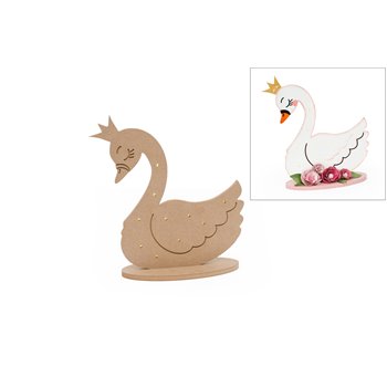 CISNE C/LEDS 35X35.8X1.2CM MDF C/BASE