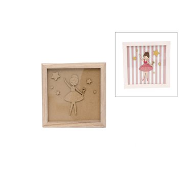 QUADRO C/BAILARINA 23.5X23.5X1.6CM