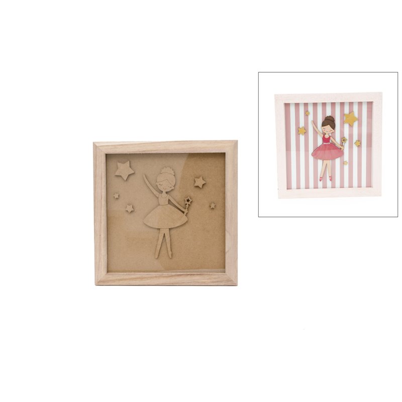 QUADRO C/BAILARINA 23.5X23.5X1.6CM