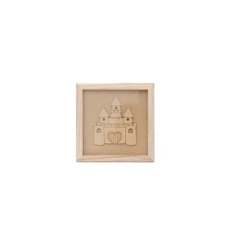QUADRO C/CASTILLO 23.5X23.5X1.6CM