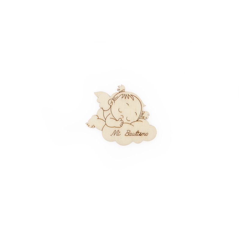 SET 12 ANGELES "MI BAUTISMO" 7X6X0.3CM CHOPO