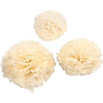 Pompones de seda - 3 unidades