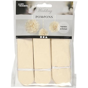 Pompones de seda - 3 unidades