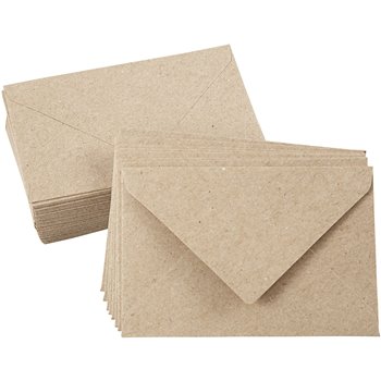 Sobres de papel reciclado - 50 unidades