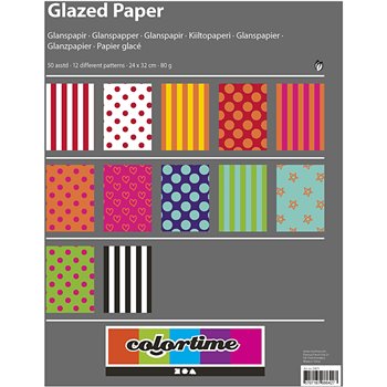Papel satinado - 50 hojas stdas