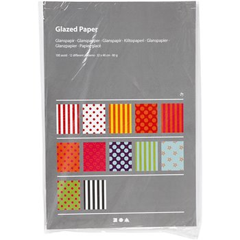 Papel Satinado decorado - 100 hojas stdas