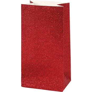 Bolsas de papel con purpurina - 8 unidades