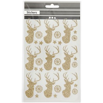 Pegatinas con purpurina - 1 hoja