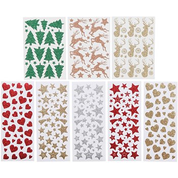 Pegatinas con purpurina - 8 hoja