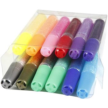 Pegamento con purpurina - 12x10 ml