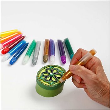 Pegamento con purpurina - 12x10 ml